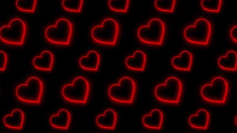 Animated Texture Of Red Hearts Valentines Day Background Stock Footage 260706999