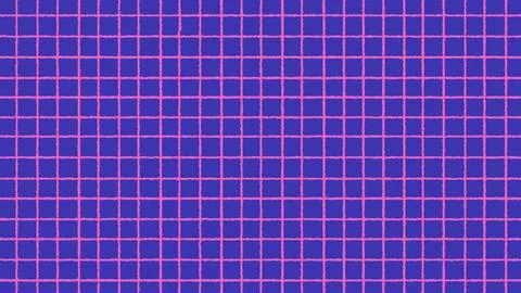Animated texture video of a hand-drawn pink grid pattern. Loop. Illustrazione stock