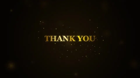 Animated thank you text message in elegant gold letters with floating glowi.. 库存影片 343768981