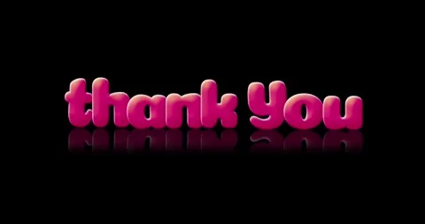 Animated thank you with wobbly effect, 4k animation 動画素材 281308448