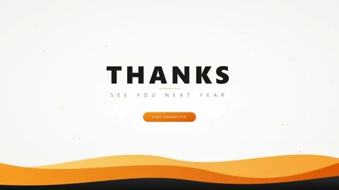 Animated thanks and stay connected outro screen for business presentations .. Vidéo 344855697