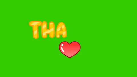 Animated "Thanks" Text Effect with Green Screen Stock Footage 282791144
