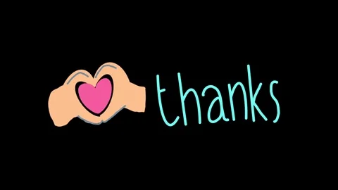 Animated "Thanks" text with an icon Stock-Footage 312664135