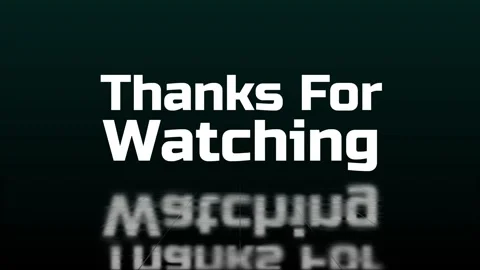 Animated Thanks for watching with reflection Stock Footage 281611249