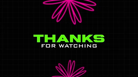 Animated Thanks For Watching Text Overlay on Grid Background Stock Footage 338195693