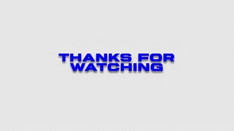 Animated Thanks For Watching Text Overlay on Transparent Background Stock Footage 339592162
