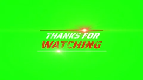 Animated thanks for watching text overlay featuring red grunge typography with Stock Footage 340941265