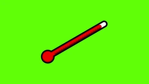Animated thermometer temperature Celsius Fahrenheit Reaumur green screen lo.. Stock Footage 263045776