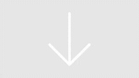 Animated thin line down arrow icon | Stock Video | Pond5