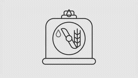 Animated thin linear beer production icon Stock Footage 248601049