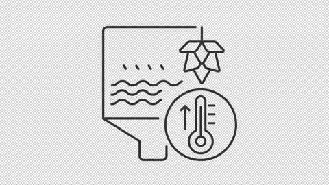 Animated thin linear brewery production icon Stock Footage 248601128