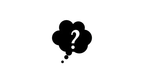 Animated thought bubble question Stock Footage 348050016