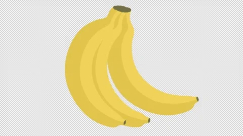 Animated three bananas. Stock Footage 300373596