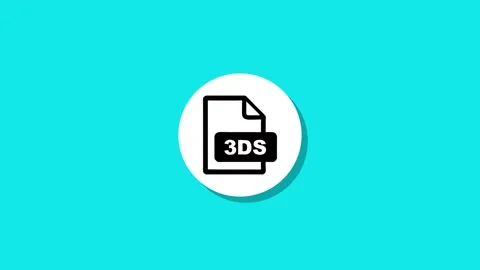 Animated three dimensional studio file extension icon on circular backgroun.. Stock Footage 329272762
