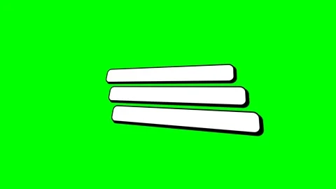 Animated Three Horizontal Bars Against a Green Screen Stock Footage 347627473