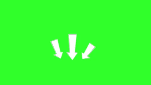 Animated Three White Bouncing Down Arrows Green Screen Stock Footage 341780146