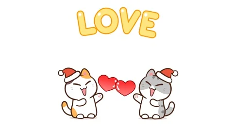 Animated Throwing Hearts with Love Message - White Background Stock Footage 282785291