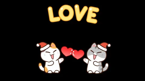 Animated Throwing Hearts with Love Message - Transparent Background Stock Footage 282785359