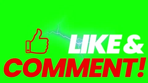 Animated thumbs up and like comment text on green screen Stock-Footage 338216190