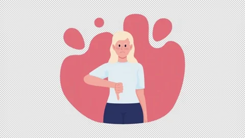 Animated thumbs down Video stock 227690392