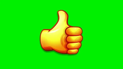 Animated thumbs up hand gesture on green screen. Stock Footage 321800977
