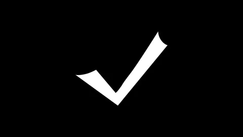 Animated Tick Mark Icon Showing Positive Confirmation, Success, and Validat.. Stock Footage 310198850