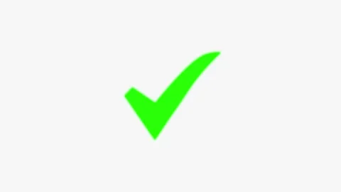 Animated tick mark icon. True sign in style loop animation. Video stock 335813646