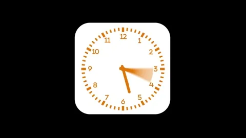 Animated Time Countdown Analog Clock, Isolated Rotating Analog Countdown Time Stock Footage 309964599