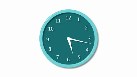 Animated Time Countdown Analog Clock, Analog Clock Countdown Animation Stock Footage 309965243