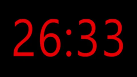 Animated time counter ticking down seconds in a creative way, perfect for a Stock Footage 240895011