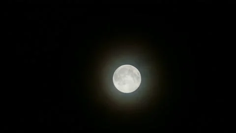 Animated time lapse full moon,bright full moon,close-up full moon video, Stock Footage 167136851