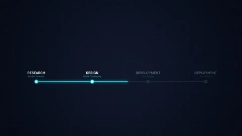 Animated timeline with blue progress bar on grid background Vídeos de archivo 346927447