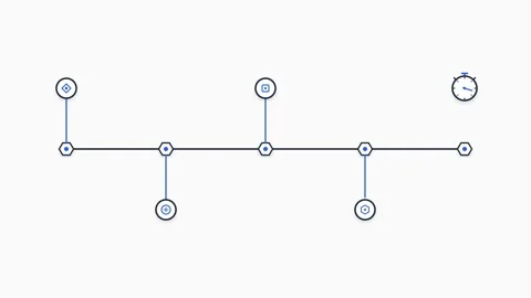Animated Timeline Infographic with Data Points and Animation, Business Proc.. Stock Footage 347088947