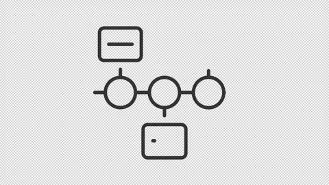 Animated timeline line icon Stock Footage 335745706