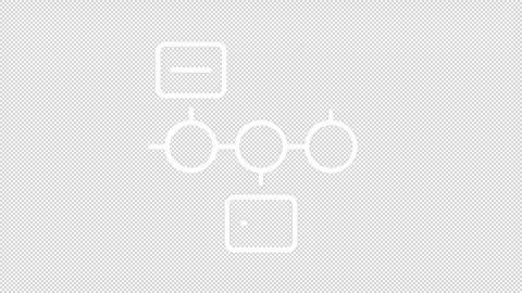 Animated timeline white line icon Stock Footage 337773932