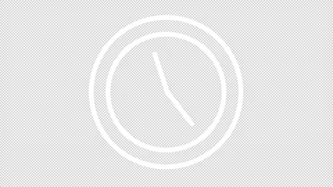 Animated timer error white line icon Stock Footage 237187007