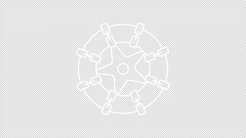 Animated tire chains white line icon Stock Footage 320223332
