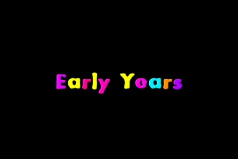 Animated Title with alpha -- Early Years -- 4x3 NTSC Stock Footage 329743