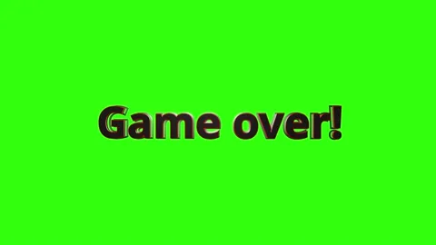 Animated title Game over Stock Footage 132723525