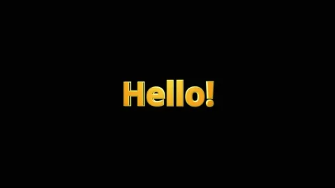 Animated title Hello Stock Footage 132723454