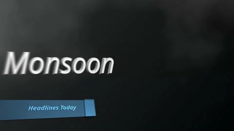 Animated title Monsoon Headlines Today Stock Footage 132723428