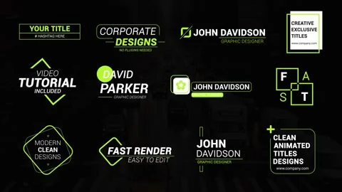 Animated Titles Modèle After Effects