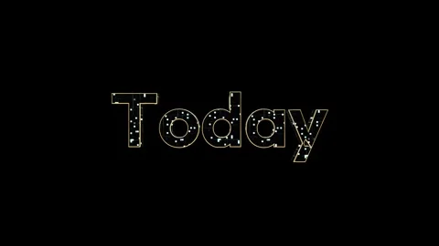 Animated Today Text Typography with Glowing Digital Circuit Board Texture on Stock Footage 338326976