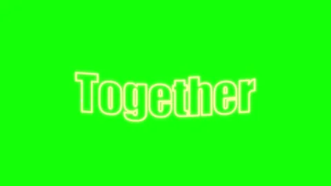 Animated Together Text Appearing on Green Screen Background for Video Editing Stock Footage 339163030