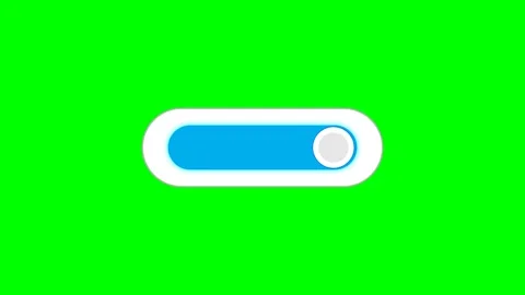 Animated On Off Toggle Switch UI Element for Green Screen Vidéo 337632256