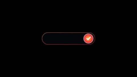 Animated toggle switch user interface element turning on and off with a che.. Stock Footage 345545828