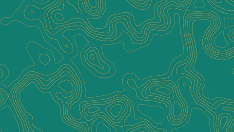 Animated topographic map background. Topography seamless pattern with teal Vídeos de archivo 313780136