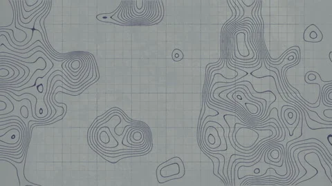 Animated topographic map on a gray old surface. 3d rendering loop animation HD Video stock 163216211