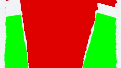 Animated torn paper transition with green screen for custom media insert Stock Footage 299919405