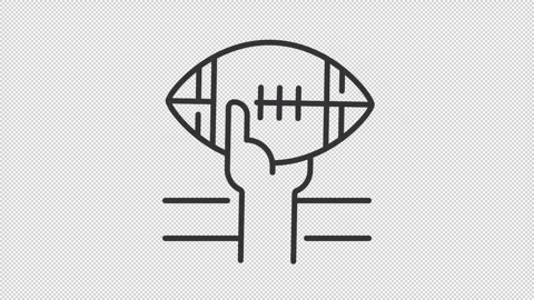 Animated touchdown icon Stock Footage 267691280